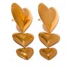 Yhpup Stainless Steel Heart Love Long Hanging Drop Earrings Women Waterproof Attractive Romantic High Quality Jewelry Gift