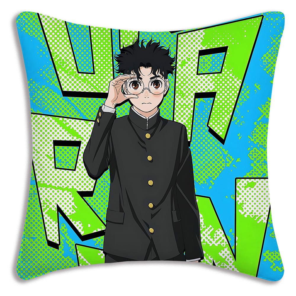 Comic cartoon D-Dandadans Pillow Covers Cartoon Sofa Decorative Home Double-sided Printing Short Plush Cute Cushion Cover