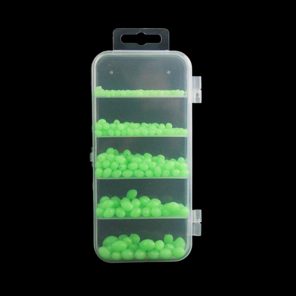 375Pcs/Set Night Luminous Fishing Hard Beads Soft Worms Glow Sea Fishing Lure Bait Floating Float Fishing Tackles Accessories