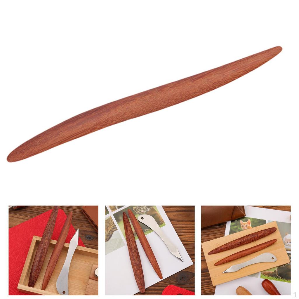 Leathercraft Shaping Rod Edge Wood Portable Detailing Tools Leather Burnisher Tool for