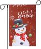 Christmas Garden Ag 12x18 Inch Double Sided Burlap Happy Christmas Garden Ags for Outside Decoration Holiday Snowman Sma EEZ