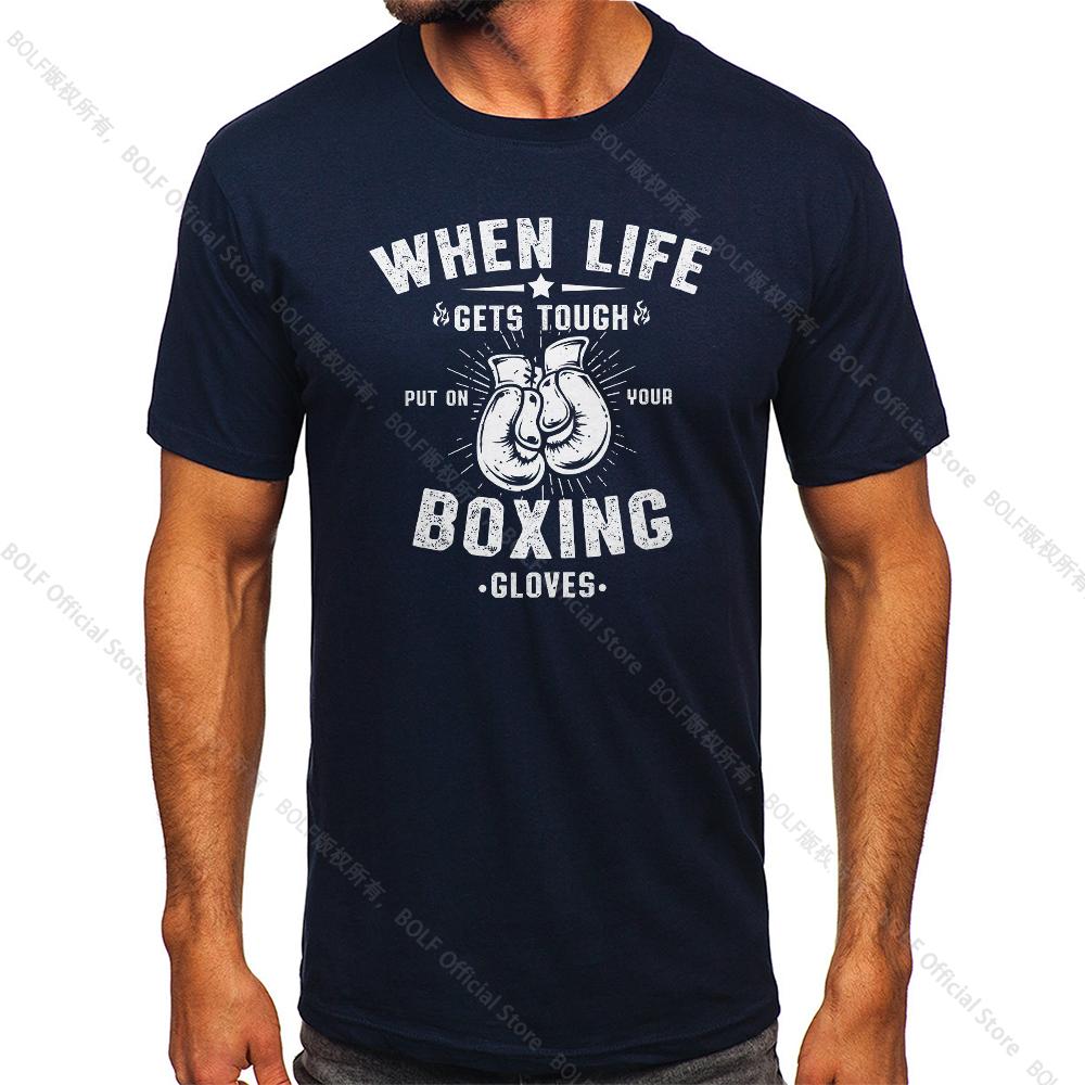 Herren Box-Fitnessstudio Bedrucktes Vintage T-Shirt Sport 100% Baumwolle Klassische T-Shirts für Männer Frauen Sportbekleidung Oberteile