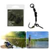 Carp Fishing Rig Wide Gape Hook with Leader and Anti Tangle Sleeve Fishing Ronnie Rig Hook Carp Fishing Leader Hook