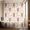 1Pc Flower Highland Cow Print Waterproof Shower Curtain Partition Privacy Hanging Curtain, With 12 Hooks, Multiple Sizes
