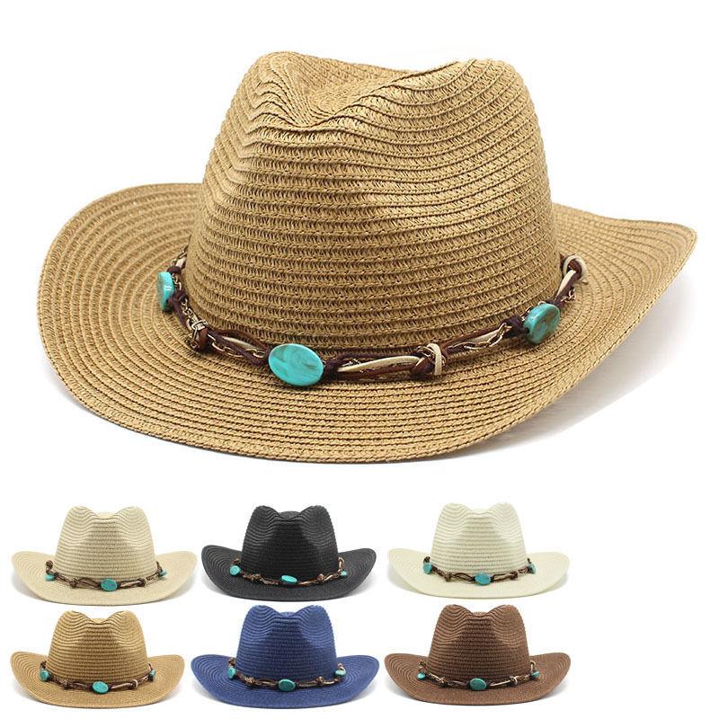 Summer Outing Hat Western Cowboy Hat Shell Fringed Decorative Jazz Hat Beach Visor