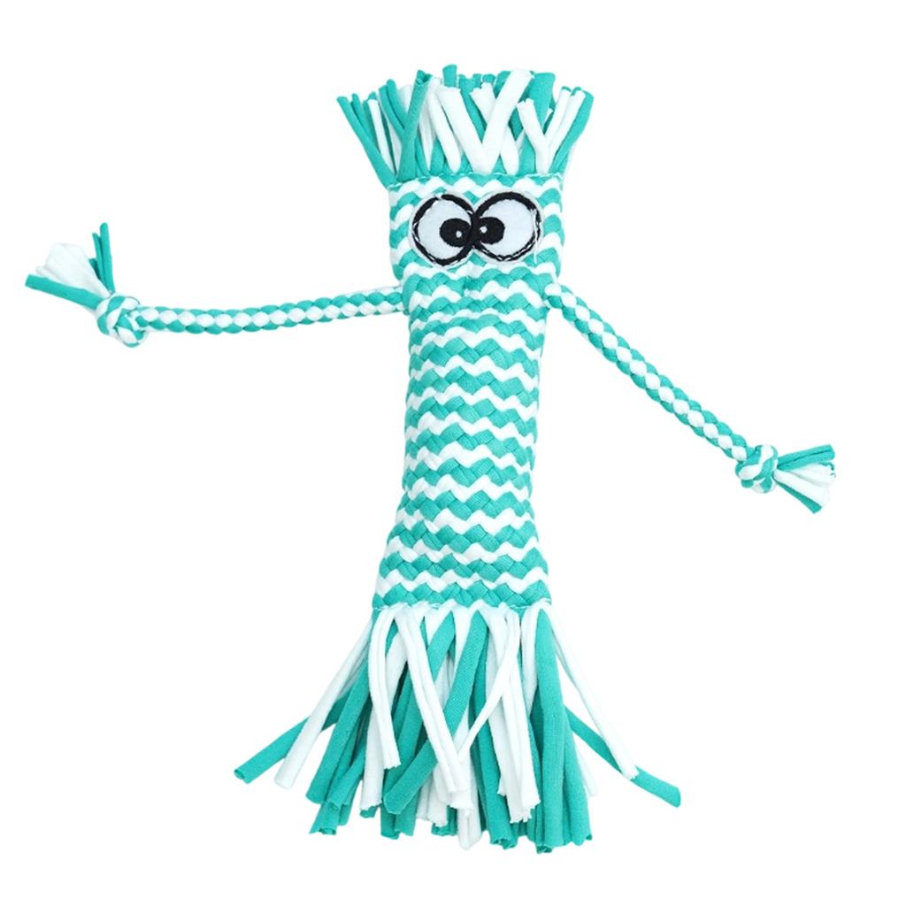 Dog Toy Cotton Rope Doll Knot Toy, Squeaky, -resistant, Teething Toy For Teddy And Small To Medium-sized Dogs, Pet Supplies