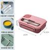 Microwave-Safe Leakproof Bento Box With 4 Compartment Design Students Office Workers PP Material Lunch Container