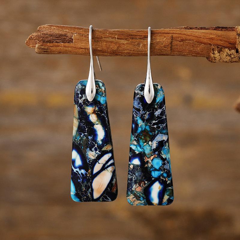 High Quality New Bohemian Natural Stone Earrings Earrings, Light Luxury Trendy Accessories