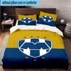 3pcs C.F.Monterrey Football Crest Art Printed Bedding Set Duvet Cover Closure Includes 1 Duvet Cover & 2 Pillowcases Bedding Sets Home Decor Gifts