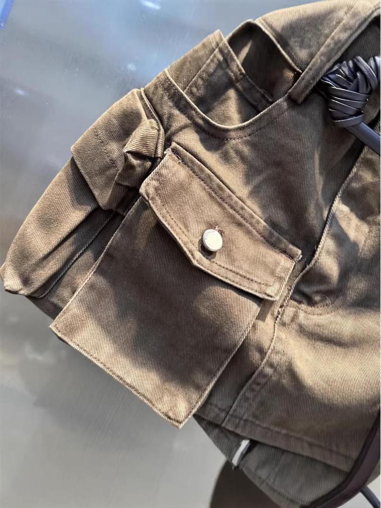 Trendy Multi-Pocket High-End Denim Midi Skirt for Women - Spring/Autumn 2026