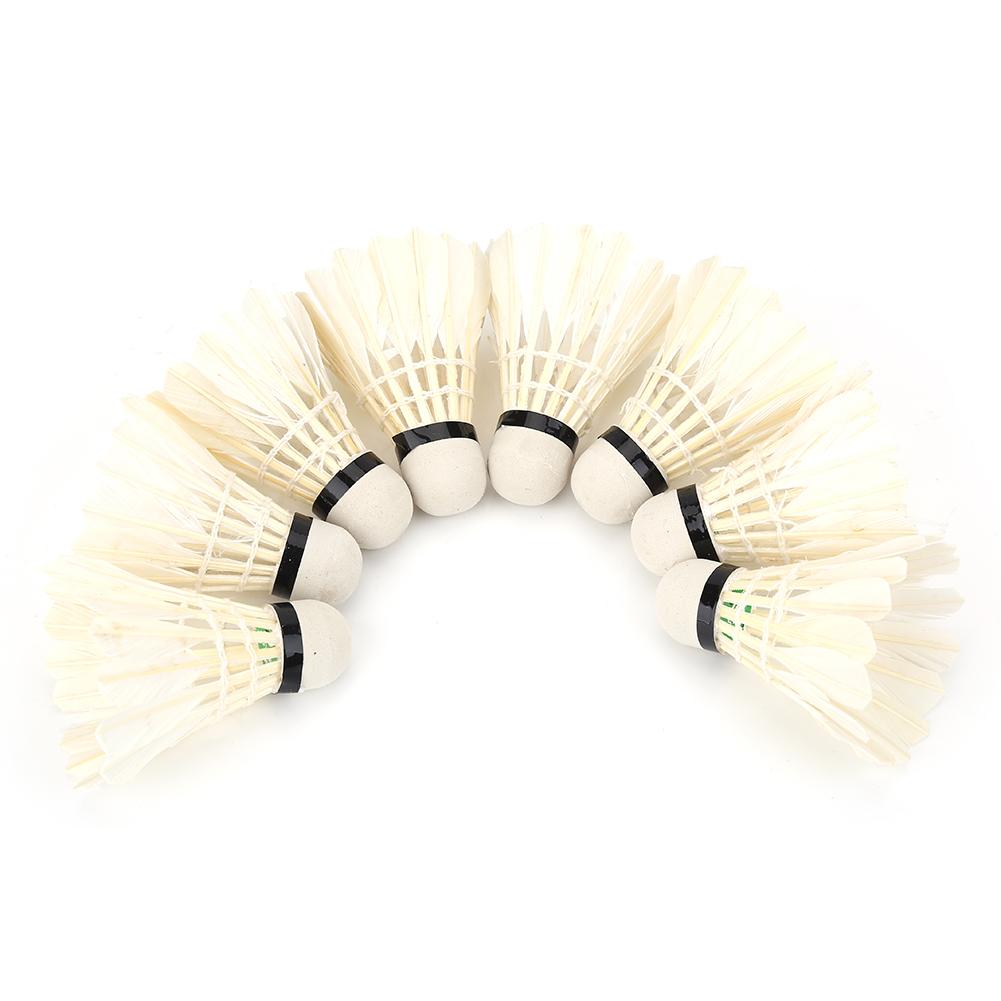 12Pcs/Lot White Fther Badminton s, Good Toughness and Durability, Stable Performance, Portable and Lightweight, for Practice and Casual Pl