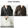Arcade Double Rider Leather Glossy Synthetic Leather and PU Leather Tight Solid Motorcycle Size Brown Men's Jacket, Jacket, Spring, Fit, Color,