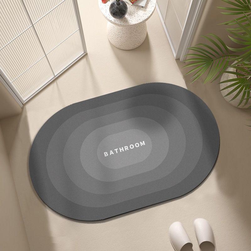 

Овальный мягкий диатомовый грязевой нескользящий коврик для ванной комнаты с постепенным изменением цвета бытовой туалет туалет быстросохнущий впитывающий несмываемый напольный коврик 40X60cm 15.7X23.6in