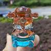 Crystal Glass God of Wealth Ornament: Home & Wedding Decoration Gift