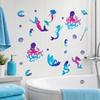 Under The Sea Glow In The Dark Wall Decals, Mermaids Seahorse Shells Luminous Sticker for Girls Room, Nursery, Bathroom, Ceiling, Wall Decor