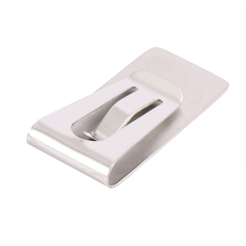 Business Card Holder Metal Clip Bill Clip Stainless Steel Money Clips Hollow Cash Holder ID Card
