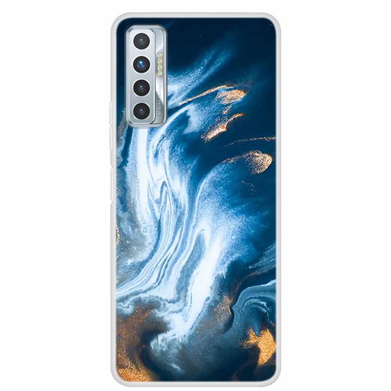 For Tecno Camon 17P Case Luxury Silicone TPU Soft Cover Phone Case For Tecno Camon 17 CG7 CG6 Coque Shockproof Marble Funda Capa