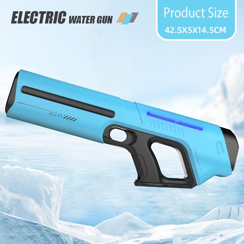 

Electric Water Gun for Kids Adults Automatic Manual Squirt Guns With LED Light Automatic Water Absorption Summer Outdoor Toy синий