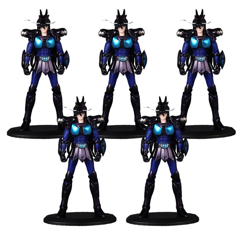 1Set/5Pcs 19cm Anime Dark Saint Seiya Figure Phoenix Ikki Hyoga Seiya Shiryu Action Figures Box Figure Collection Decoration Toy