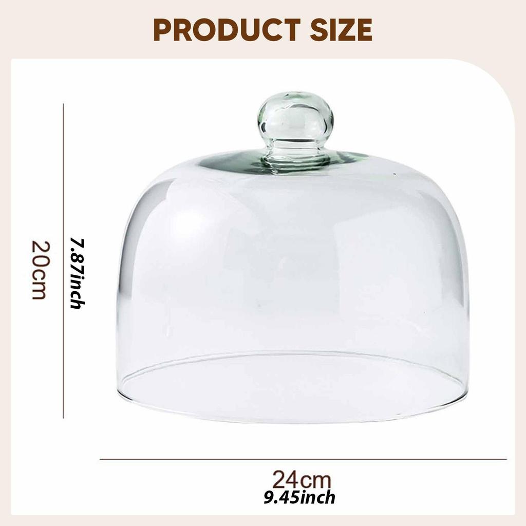 Cake Dome Transparent Serving Cover Lid Display Cloche for Food Fruit Buffet Pastry Dish