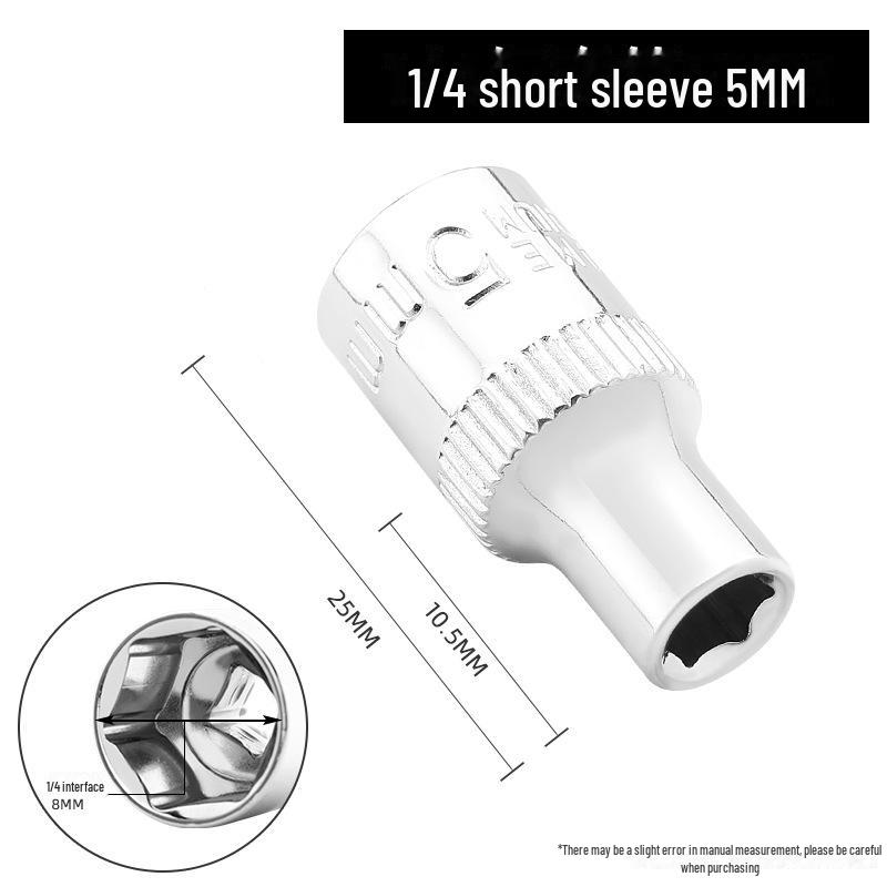 Green Forest 6.3mm Hexagonal Socket/Wrench Sleeve Set with 1/4 Socket Head Ratchet Wrench.