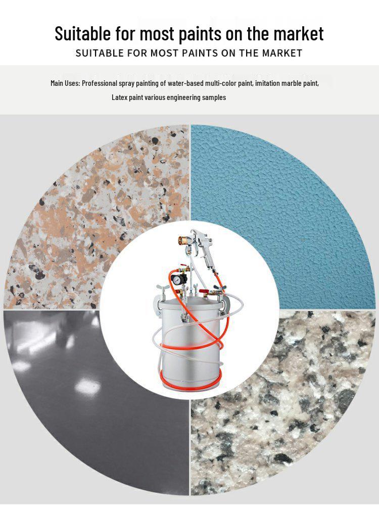 15L Multi-Color Water-Based Latex Paint Spray Gun with Sand-Ready Pressure Pot