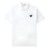 CDG Play Polo Shirts Unisex White Polo Collar Moderate Straight Fit CPXPOAXT0660N