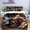 Cartoon Pattern Bedding Quilt Set Quilt Cover Pillowcase Home Decoration Birthday Gift (1 * Duvet Cover + 2 * Pillowcase, Without Core)