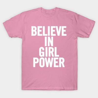 T-shirt Dames Geloof in Girl Power Harajuku Print Kawaii T-shirt Zomer Korte Mouw Dames T-shirt Top