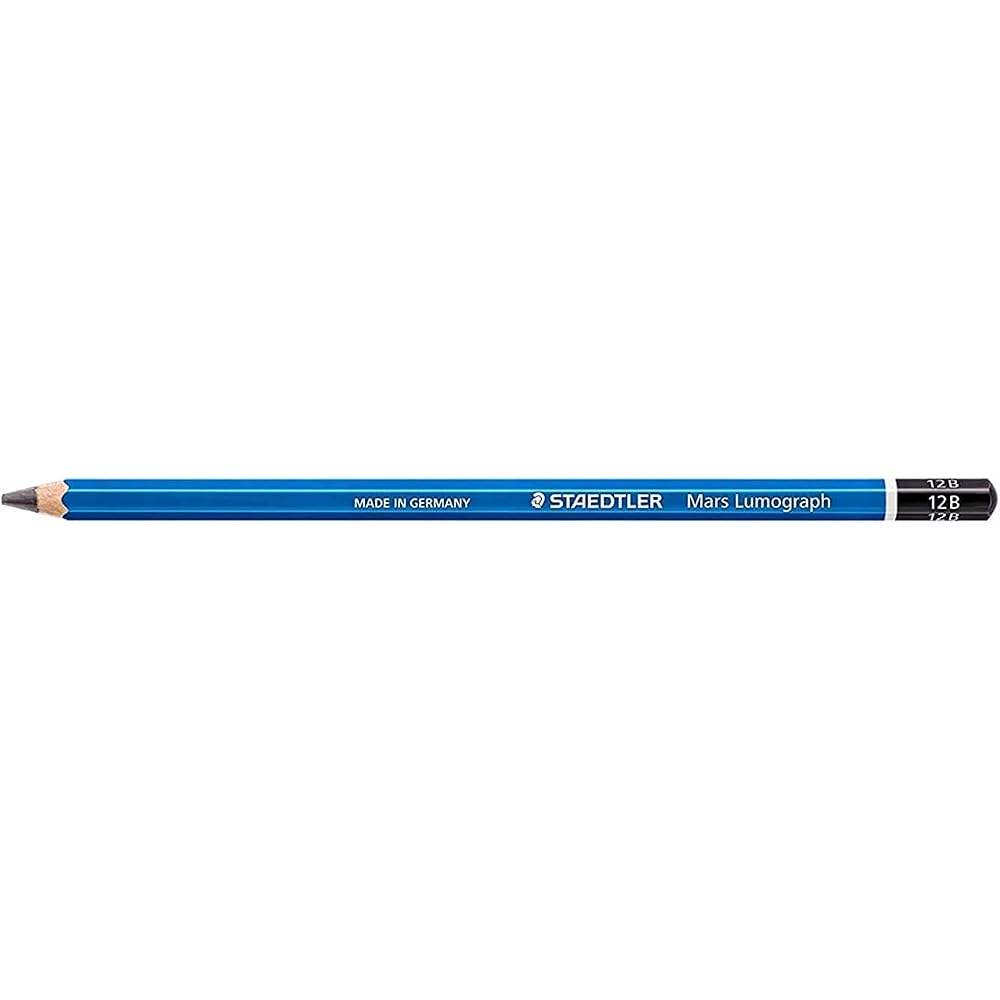 STAEDTLER Mars Lumograph Graphite Pencil 12b 1 Pack - Blue