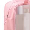 Cosmetic Bag PU PVC Clear Cartoon Pattern Handheld Waterproof L Size Makeup Bag for Swimming Toiletry Pink