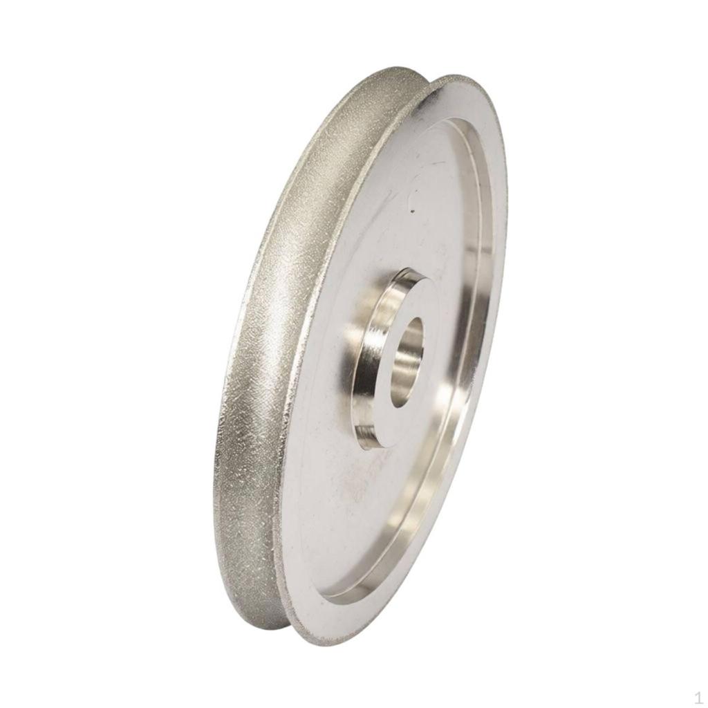 Diamond Grinding Wheel 100Grit with Rim ThreeSided for Lapidaries, Jewelers,