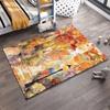 Autumn Forest Path Pattern Carpet with Vibrant Colors and Streetlight Suitable for Use As an Anti-slip for Living Room Bedroom Sofas