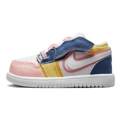 Tênis de Bebê Air 1 Low ALT SE TD Lona Multicolorido Branco Azul-Francês Dourado-Topázio FD2656-100