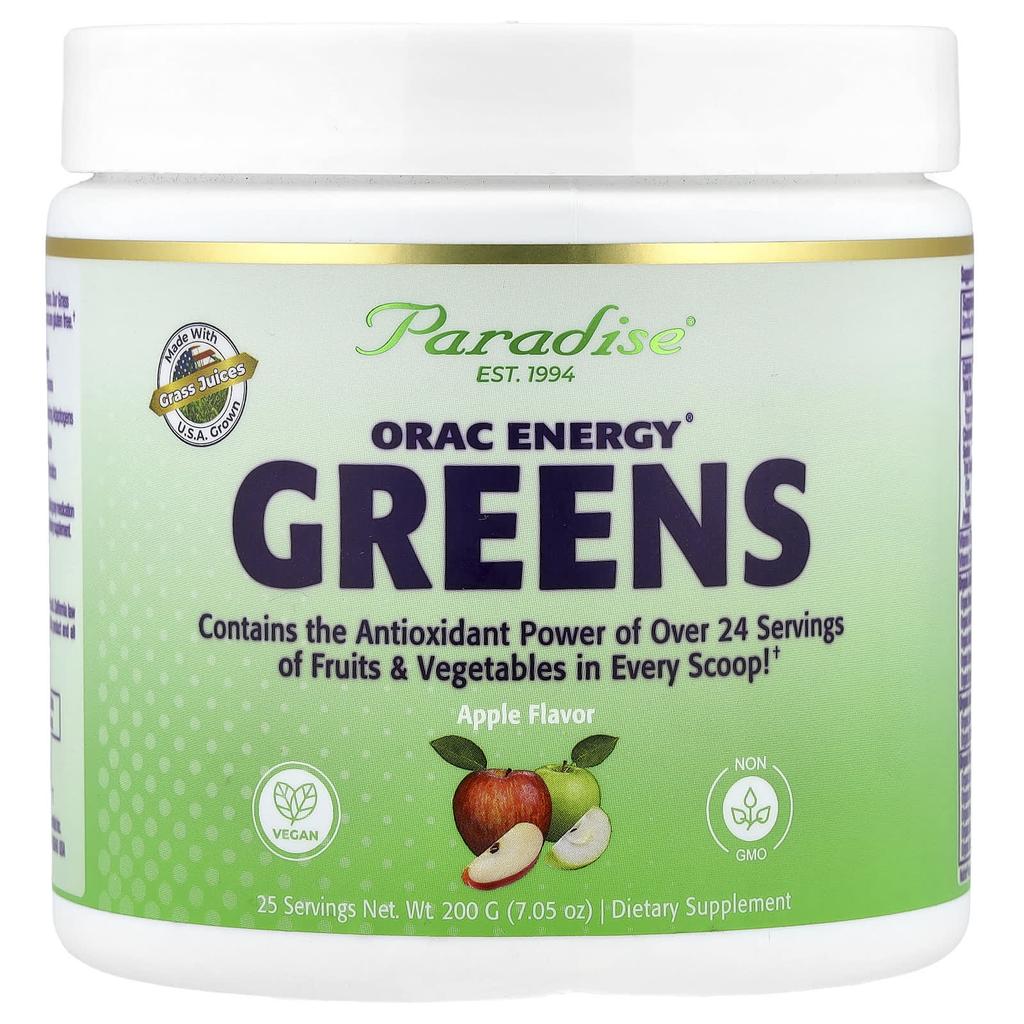 Paradise Herbs, ORAC Energy® Greens, Apple, 200g (7.05oz)