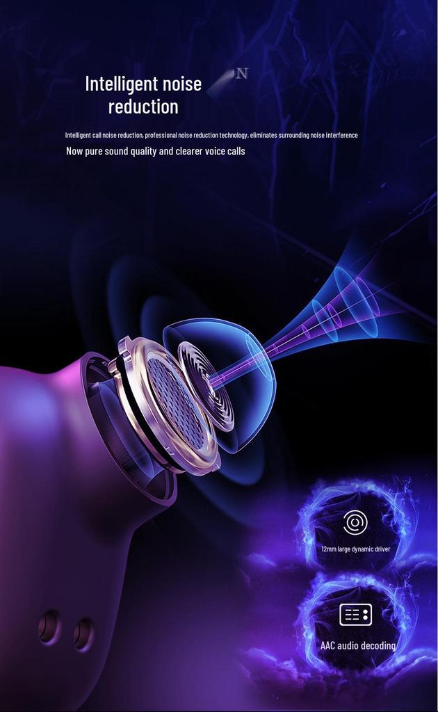 Wireless TWS Stereo Gaming Earbuds with Long Battery Life