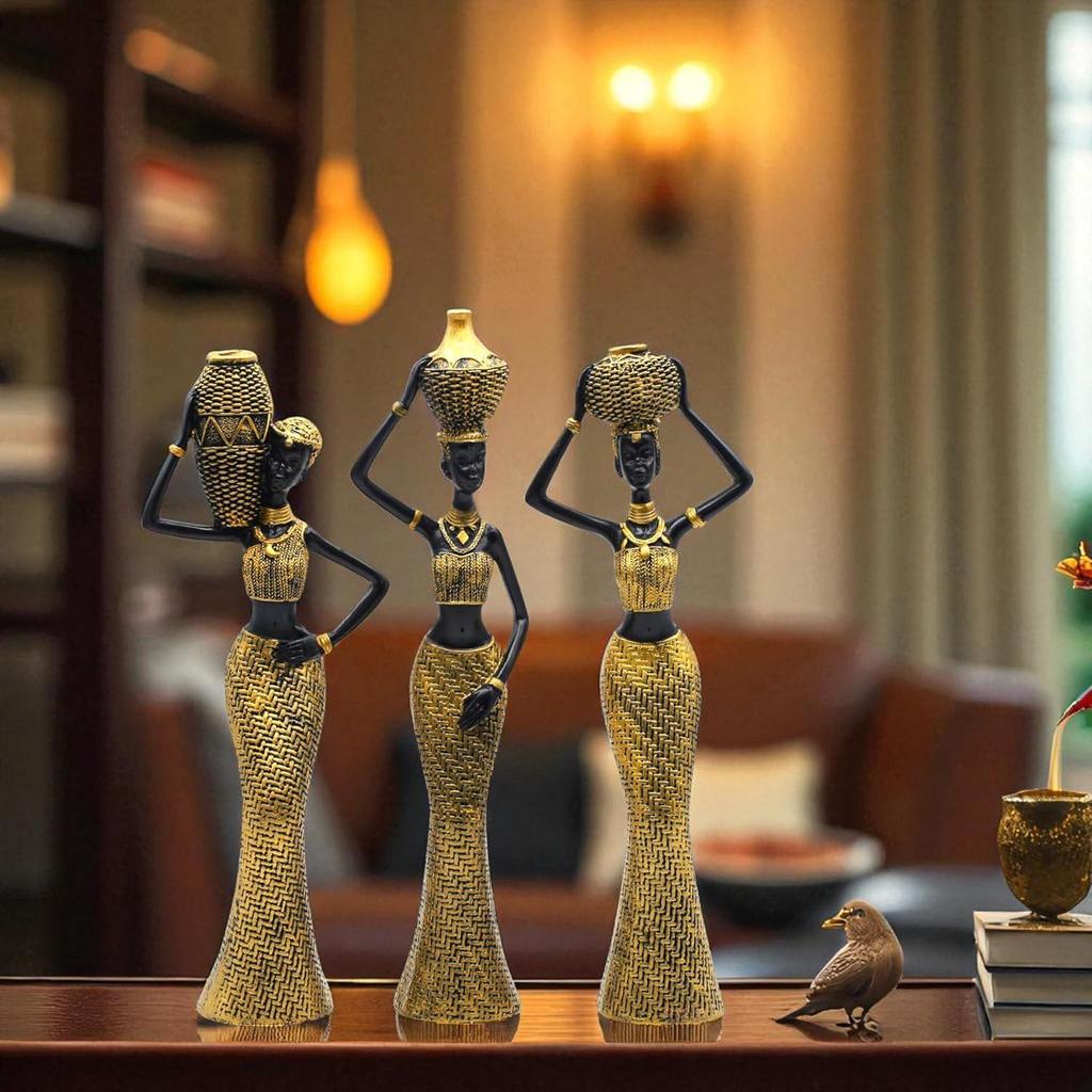 Vibrant Beautiful Finish Uniquely Hand Crafted Home Decor African Tribal Women Art Piece