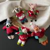 Little Pig Wool Felt Animal Pendant Nepal Cartoon Keychain Fashion Rabbit Keyring  Backpack Decor