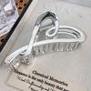Elegant Silver Imitation Metal Hair Clip Women's Shark Clamp High-End Hair Accessories Stylish Hair Grips for Ladies