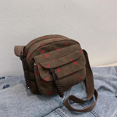 Hochwertige Retro-Cord-Schulter-Crossbody-Kleine Quadratische Tasche 2025 Sommer Neu Einfach Lässig Handy-Tasche