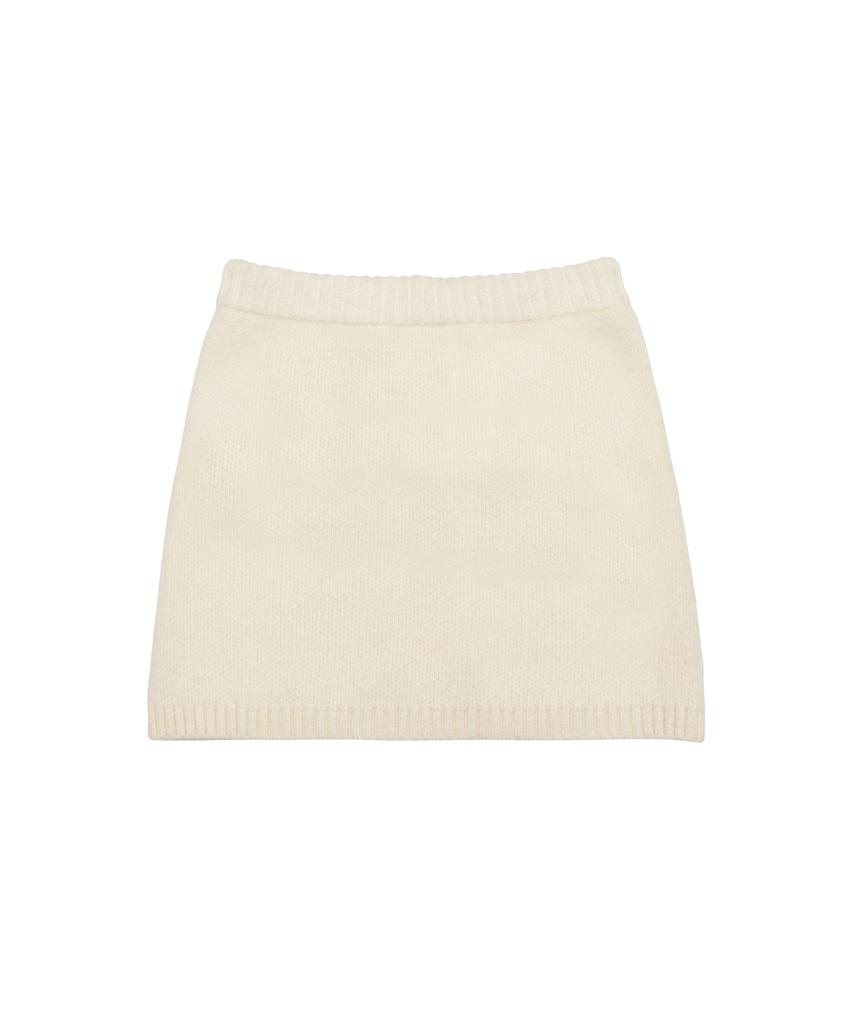 Ames Worldwide Knit Mini Skirt Cream
