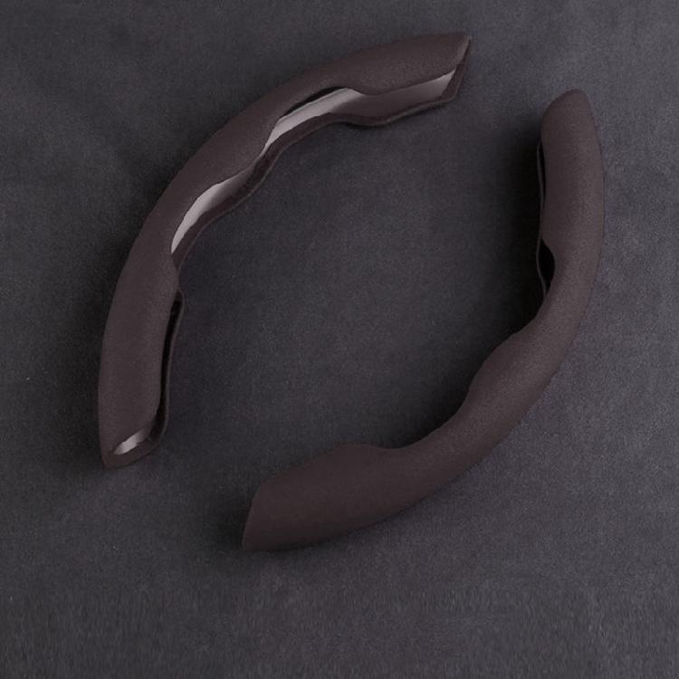 Suede Leather Car Steering Wheel Cover Wear-resistant Winter Warm Anti-skidding