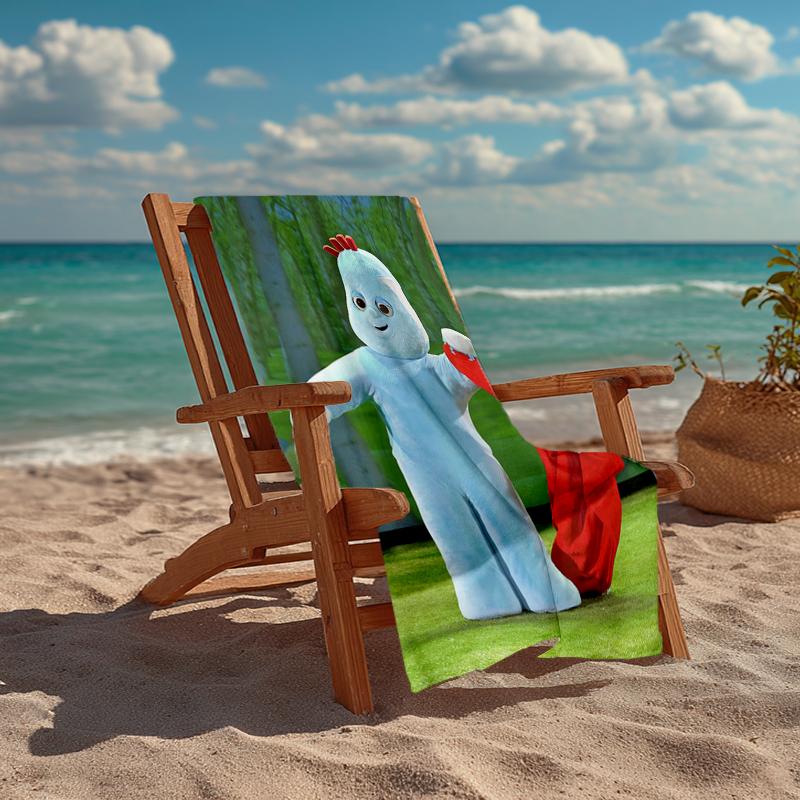 Ultra-Soft Beach Towel with In the Night Garden Theme,Ideal for Pool - Camping, Diving - Perfect Travel Essential, Vibrant Beach Towel.