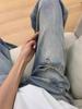 New Women's Summer 2026 High Waist Ripped Jeans with Wide Leg and Straight Narrow Fit for Petite Figures