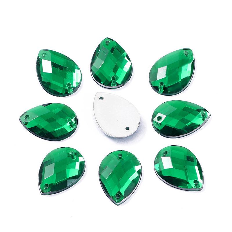 Teardrop Mesh Surface Flat-Bottom Acrylic Rhinestone for DIY Apparel & Jewelry