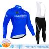 Tour Of Italy Warm Winter Thermal Fleece Cycling Jersey Sets Men Outdoor Riding Pants Set Cycling Clothing