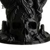 Moon Spirit Wizard Statue 3D Printed Figurine, Gothic Dark Decor Aesthetic Room Accessories with Skull Crescent Base, Halloween Tabletop Decoration