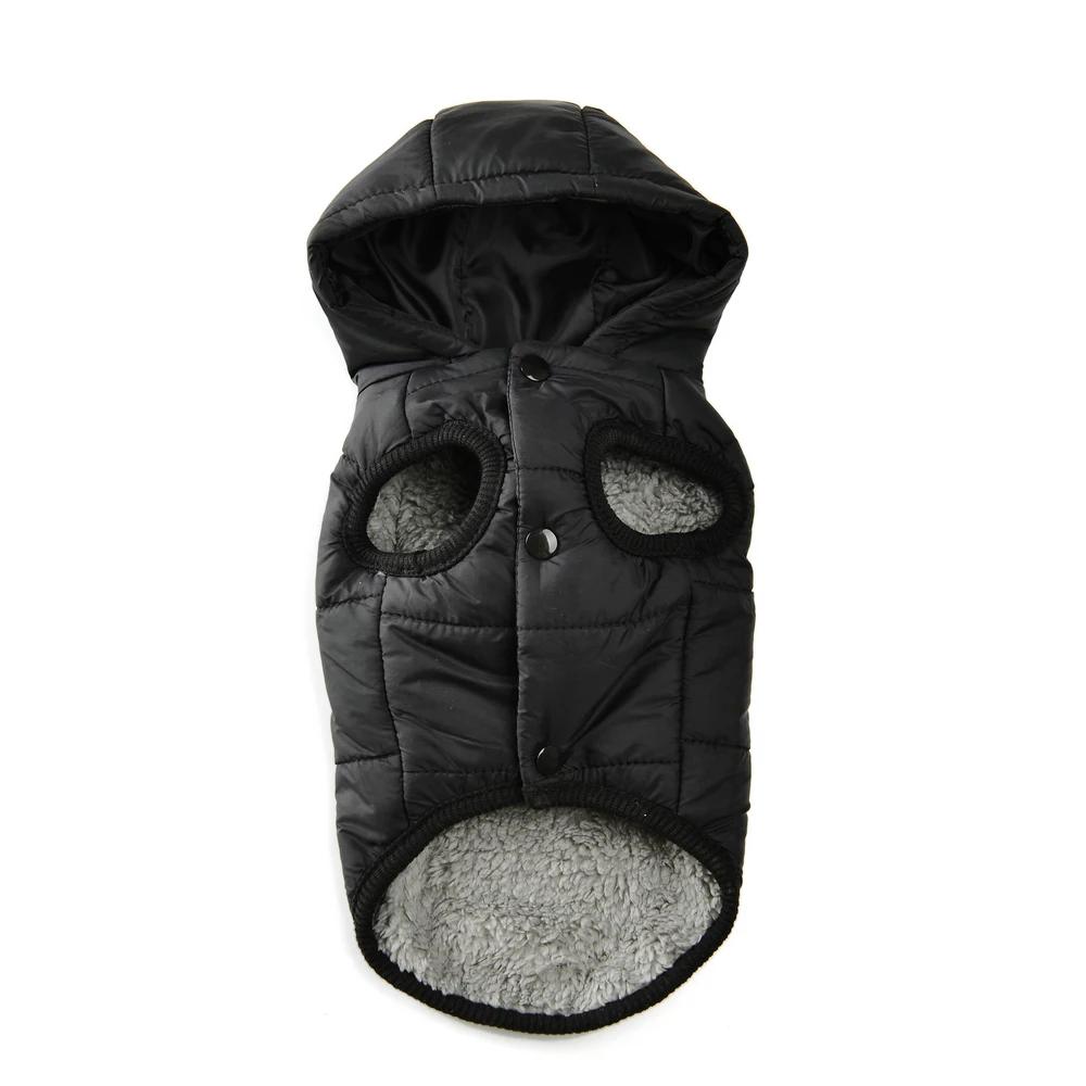 Warm Fleece Dog Coat Hoodie For Small Medium Dogs Winter Puppy Clothes Jacket With D-ring Thick Cozy Pug Dachshund Parka Costume