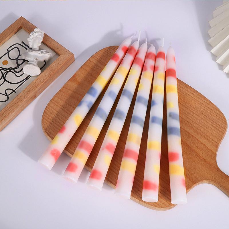 2PC Tapered Candlesticks Birthday Party Unscented Table Decoration Colorful Teardrop Candle Home Tall Party 25cm