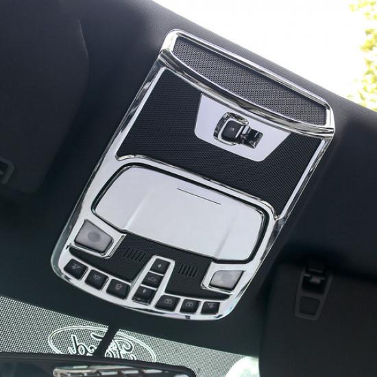For Ford F150 2015-20 Interior Front Reading Light Lamp Cover Trim Frame Chrome